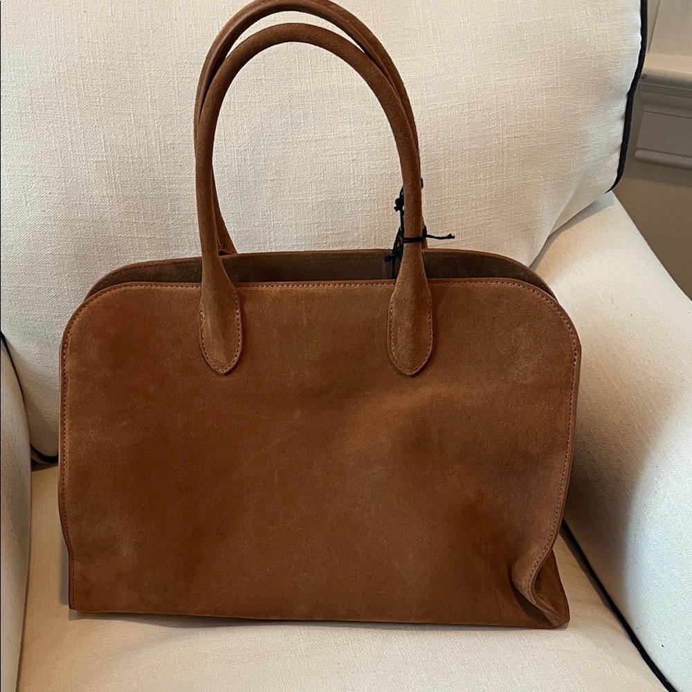 Claudia Firenze Elegant Tan Suede Tote Bag
